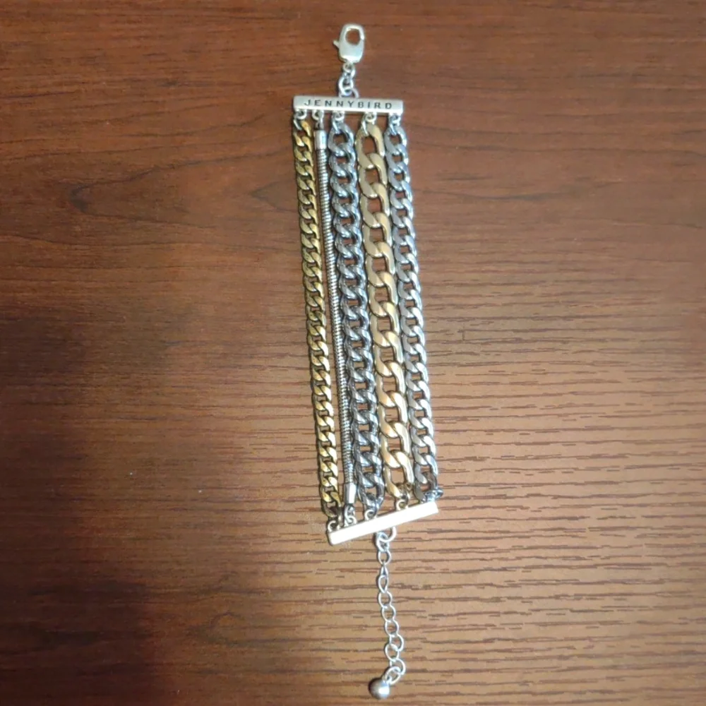 Jenny Bird Silver and Gold Chain Bracelet - Picture 2 of 7
